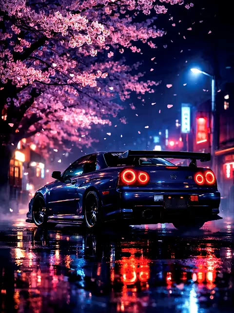Neon Wet Skyline