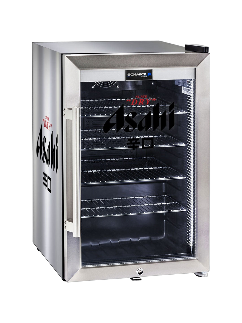 Asahi Glass Door Bar Fridge — White LED