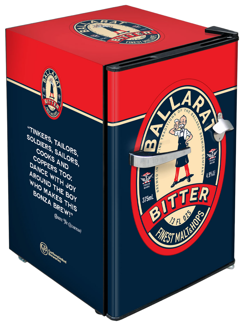 Ballarat Bertie Bitter Retro Mini Bar Fridge 70L