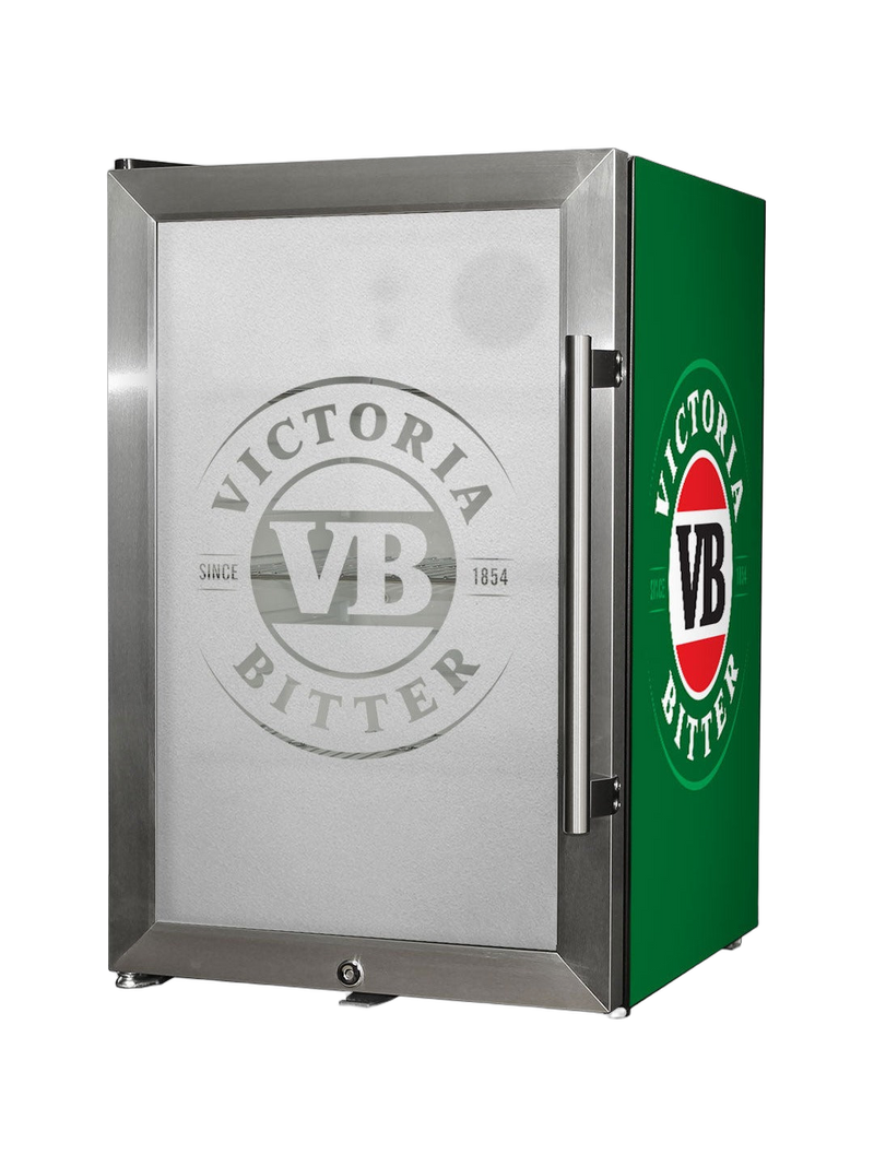 Victoria Bitter Tropical Glass Door Mini Bar Fridge, 80 Cans