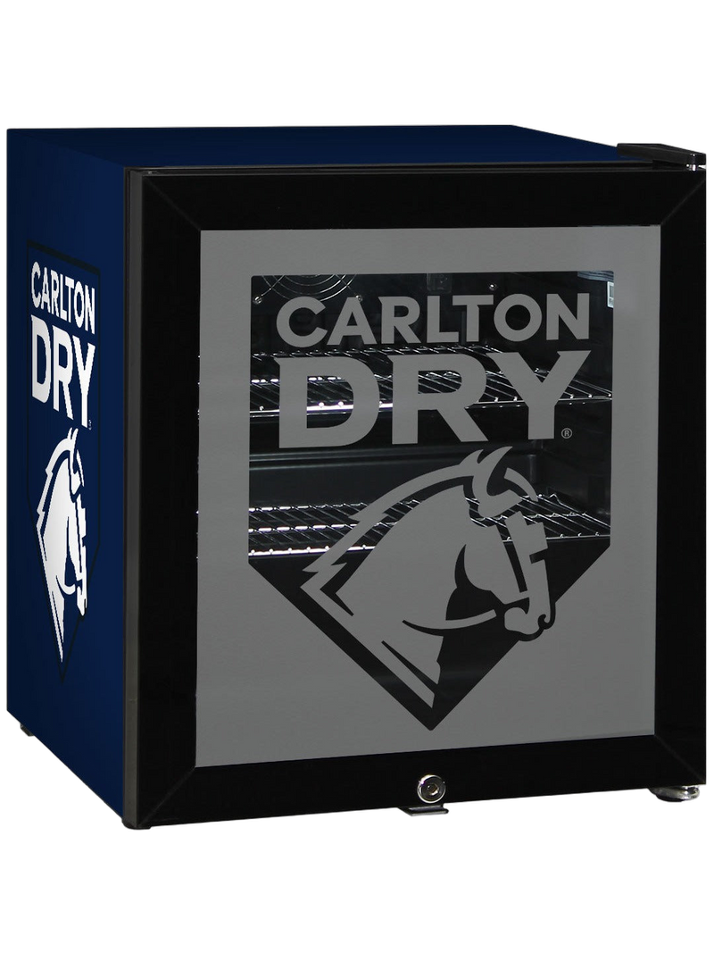 Carlton Dry Glass Door Mini Bar Fridge With Lock 38 Cans