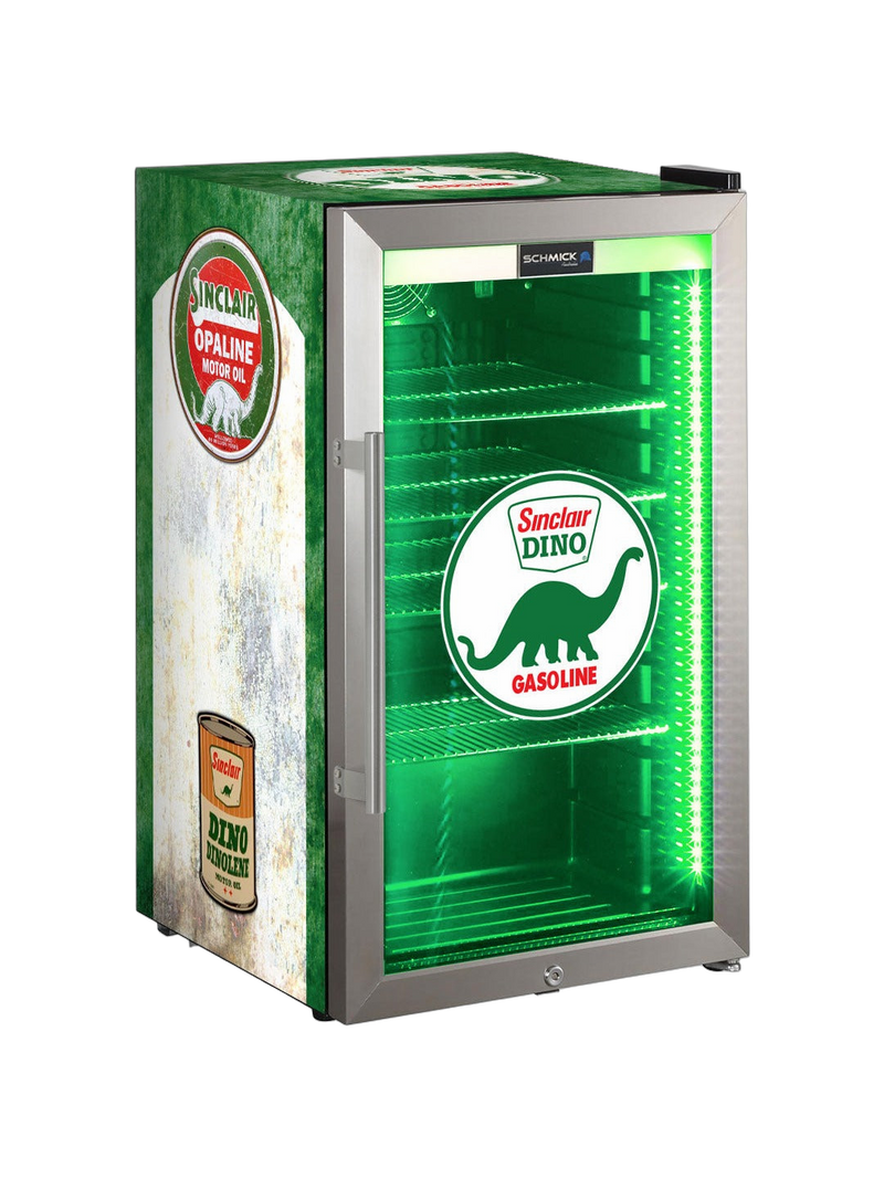 Dino Vintage Fuel Pump Triple Glazed Alfresco Bar Fridge
