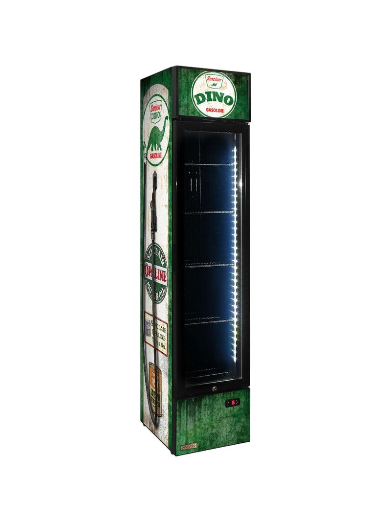 Dino Fuel Pump Skinny Upright Bar Fridge