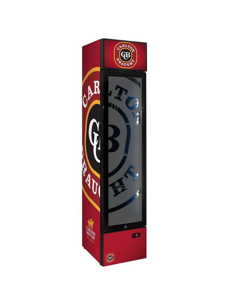 Carlton Draught Skinny Upright Bar Fridge