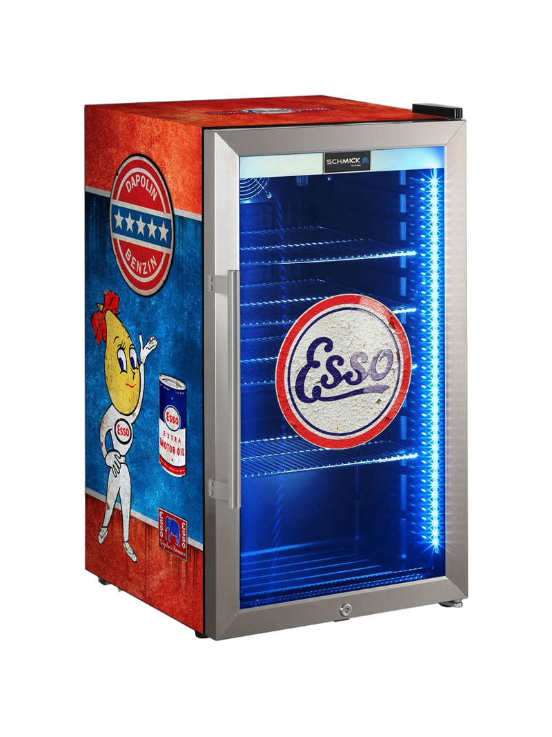 Esso Vintage Fuel Pump Triple Glazed Alfresco Bar Fridge