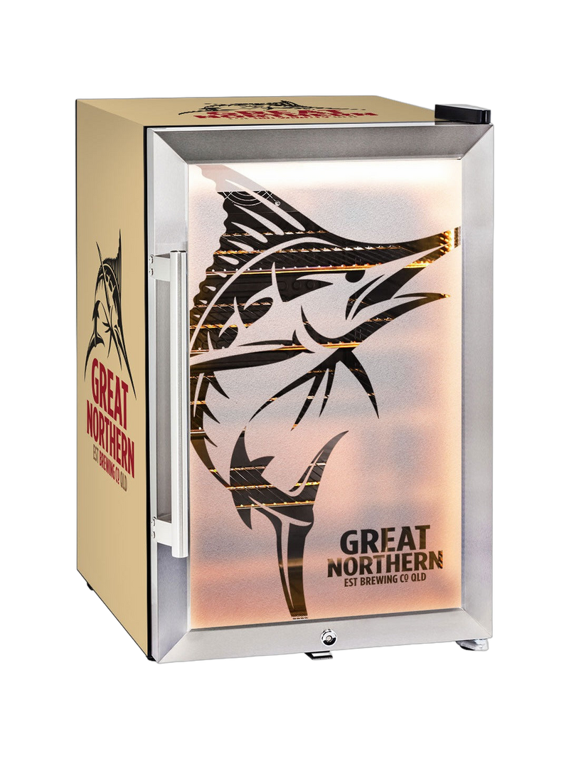 Great Northern Gold Glass Door Bar Fridge