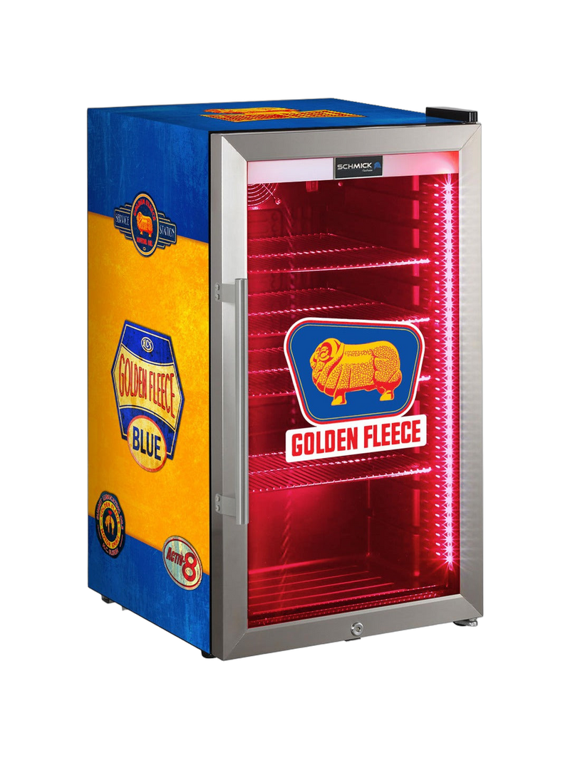 Golden Fleece Vintage Fuel Pump Triple Glazed Alfresco Bar Fridge