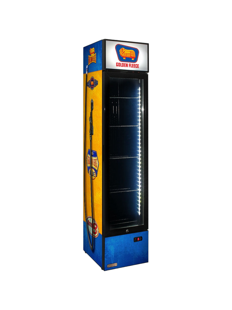 Golden Fleece Fuel Pump Skinny Upright Bar Fridge