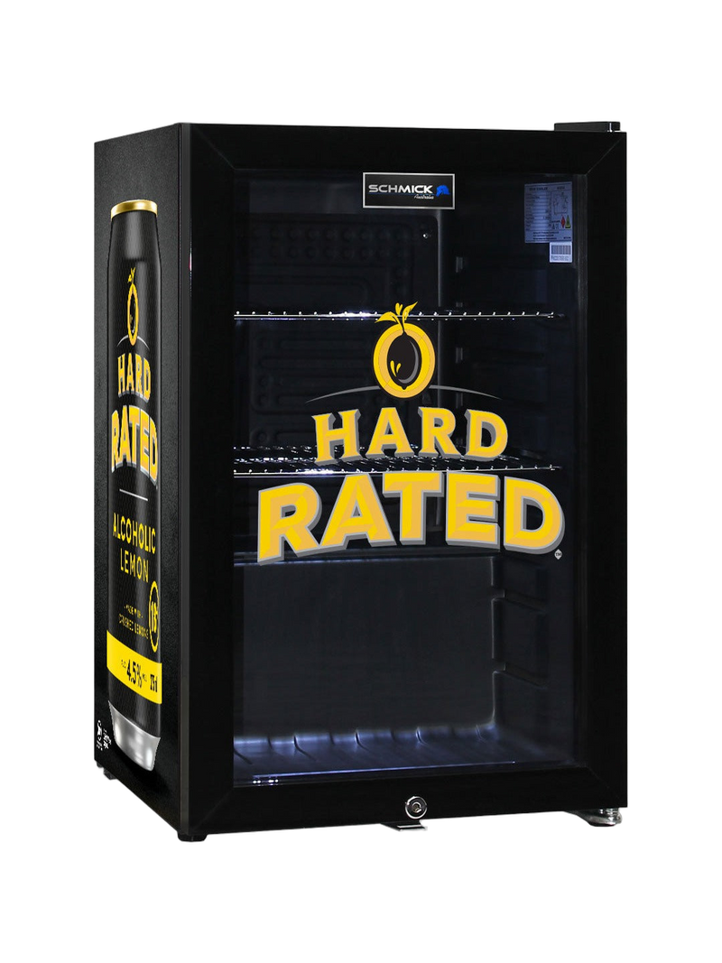 Hard Rated Glass Door Bar Fridge With Cool Frosted Door Logo