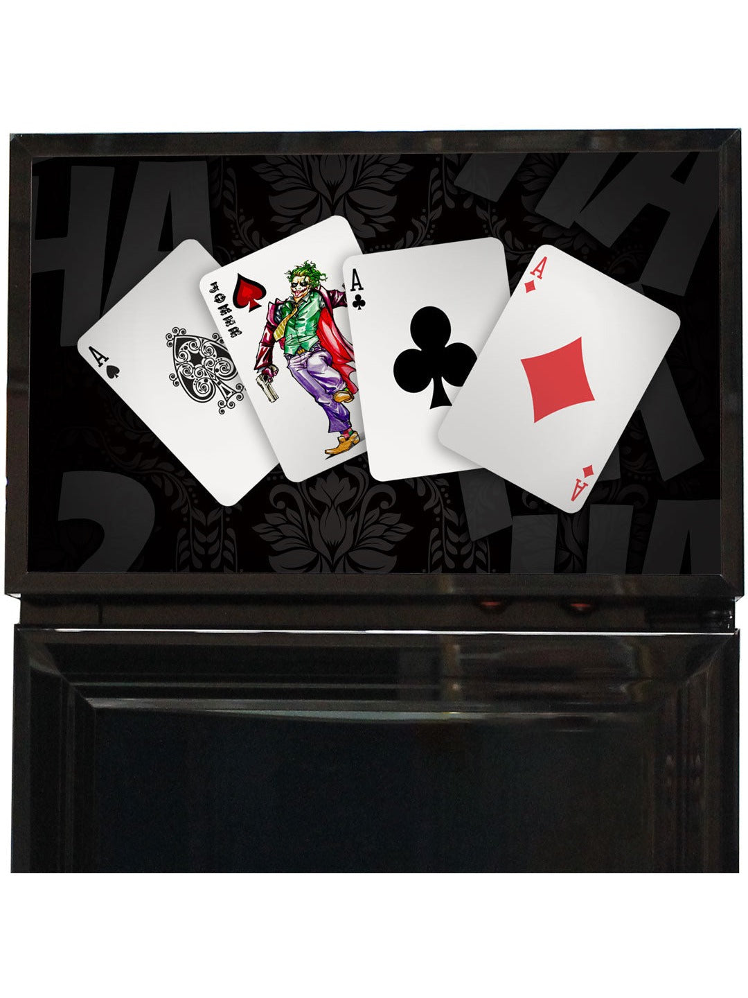 Joker Playing Card Skinny Upright Bar Fridge