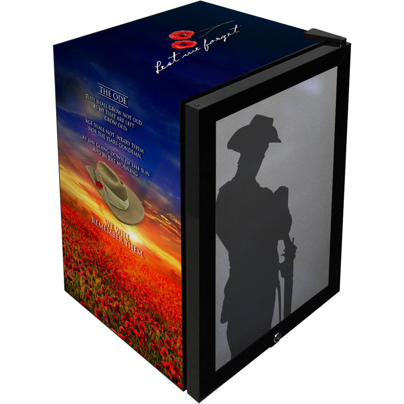 Lest We Forget II Frosted Glass Door Bar Fridge