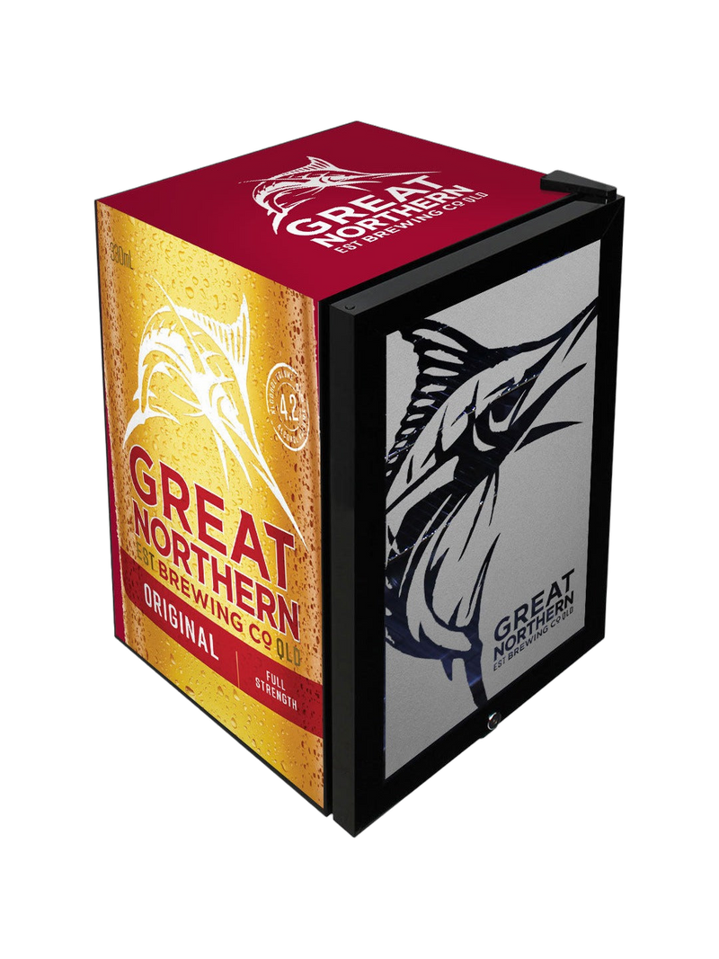 Great Northern Original Glass Door Bar Fridge, Frosted Logo