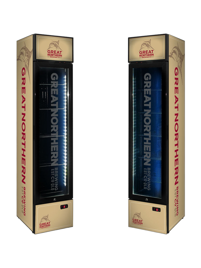 Great Northern Gold Skinny Upright Bar Fridge (Design V2)