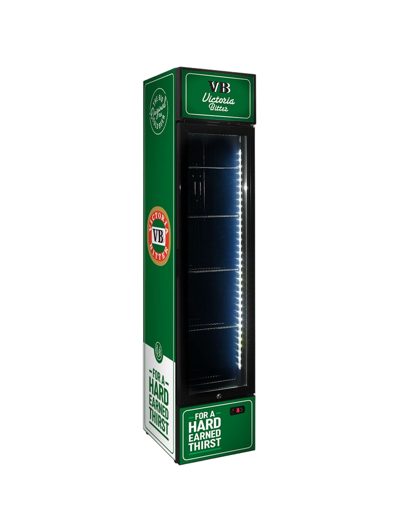 Victoria Bitter Skinny Upright Bar Fridge (Design V2)