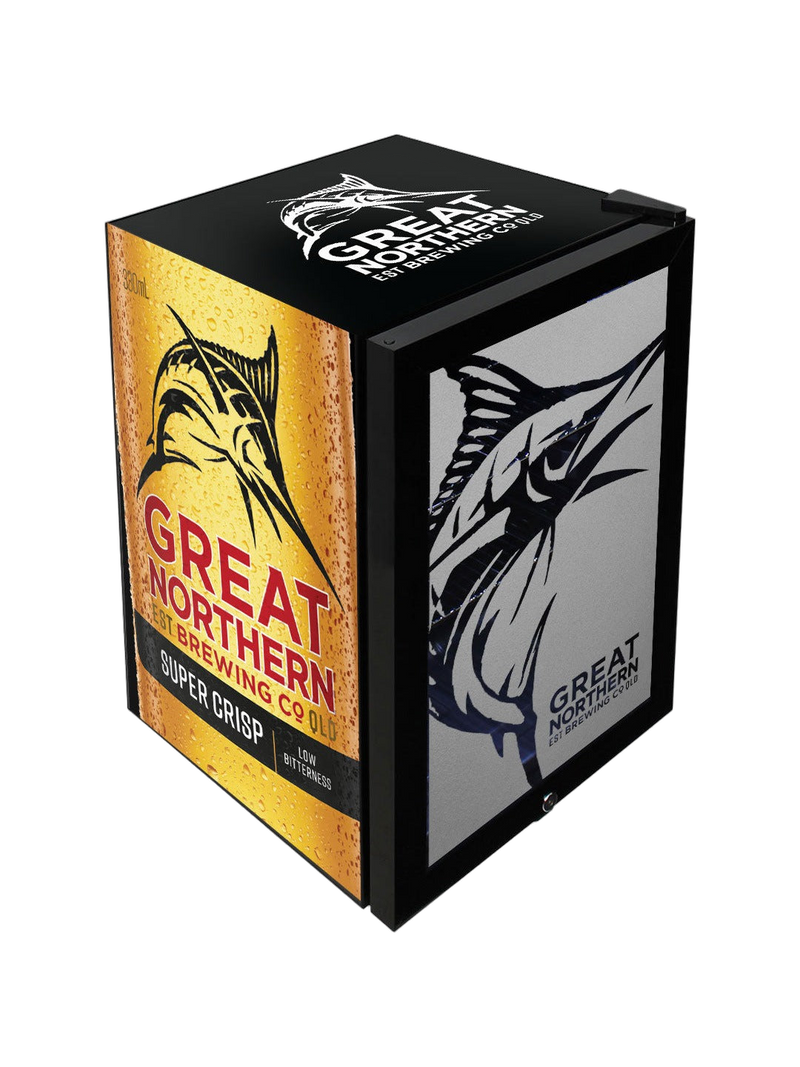 Great Northern Super Crisp Glass Door Bar Fridge, Frosted Logo