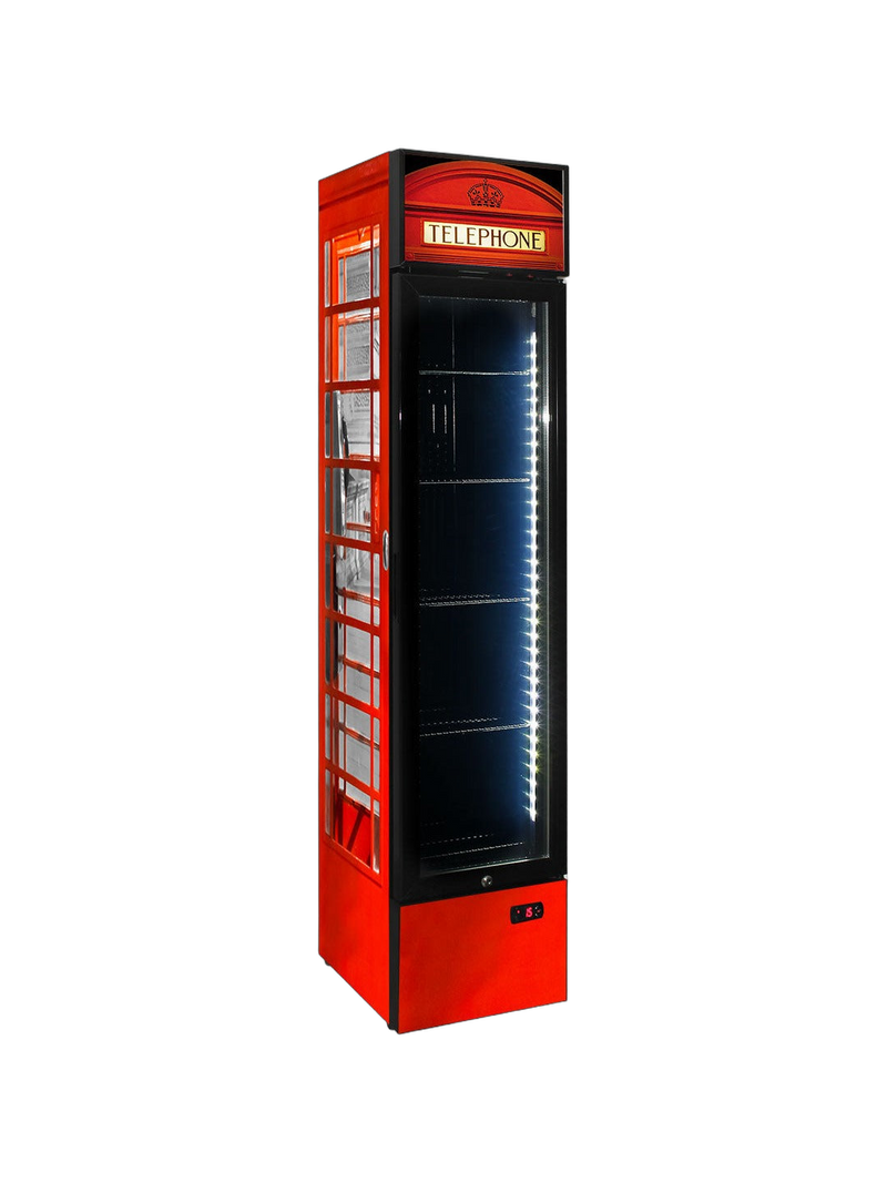TARDIS Skinny Upright Bar Fridge With Telephone Box
