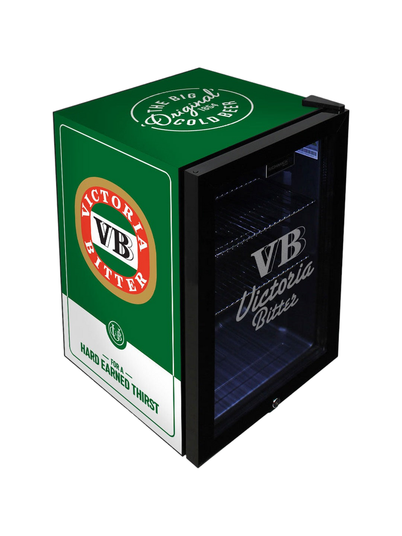 Victoria Bitter Glass Door Bar Fridge, Frosted Logo (Design V2)