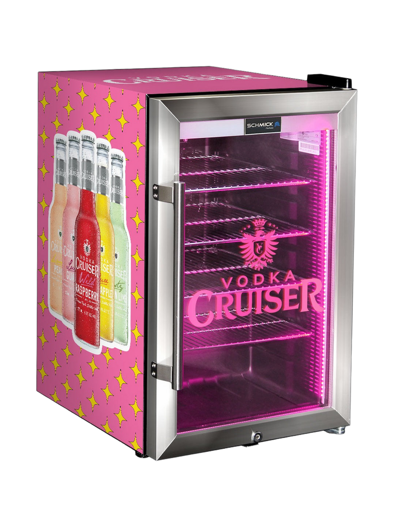 Vodka Cruiser Glass Door Bar Fridge