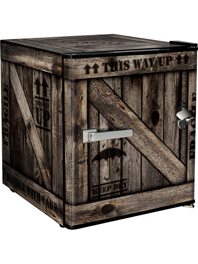 Wooden Crate Mini Bar Fridge