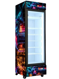 Cyberpunk Meets Delorean Bar Fridge 370L