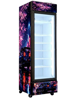 Neon Wet Skyline Bar Fridge 370L