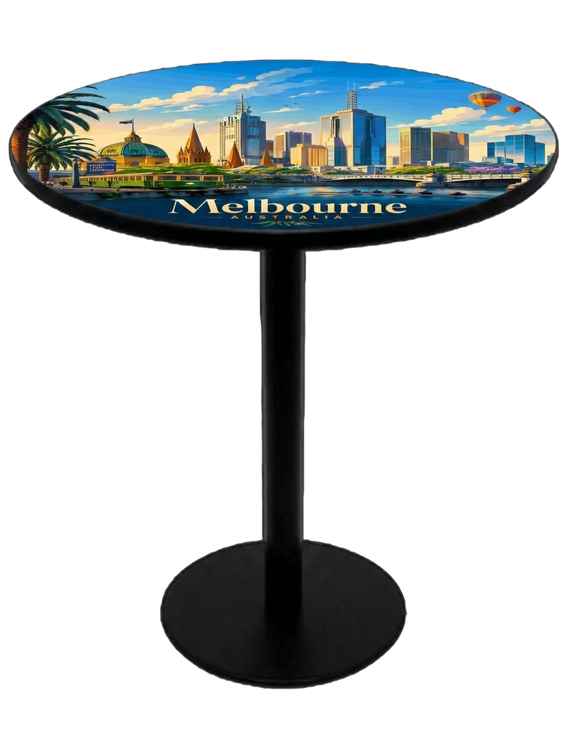 Melbourne Australia Bar Table Black