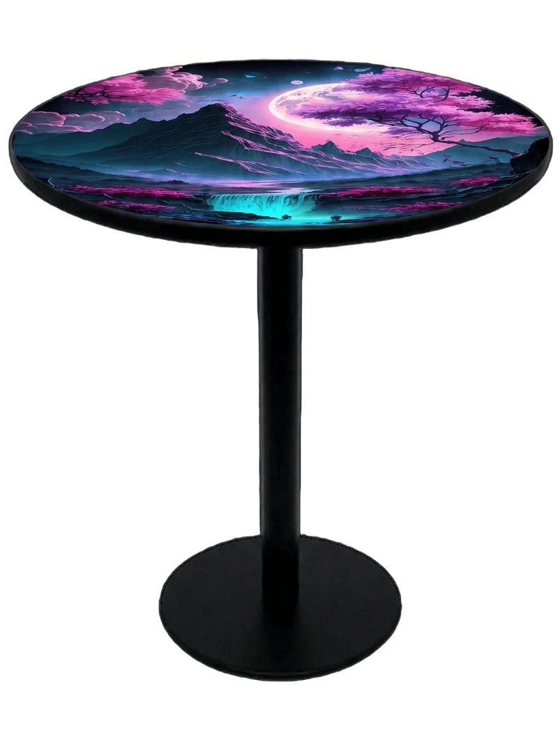 Japan Cherry Blossom Bar Table Black
