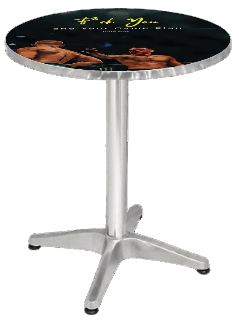 Nate Diaz F*ck You And Your Plan Bar Table Stainless Steel