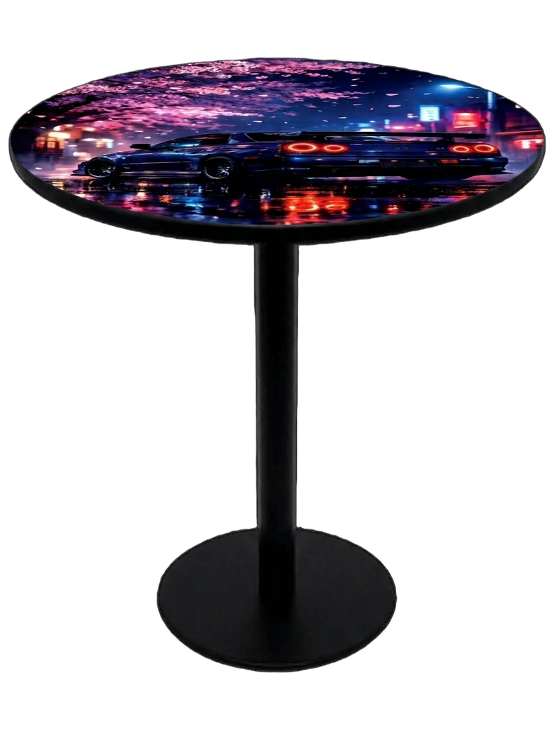 Neon Wet Skyline Bar Table Black