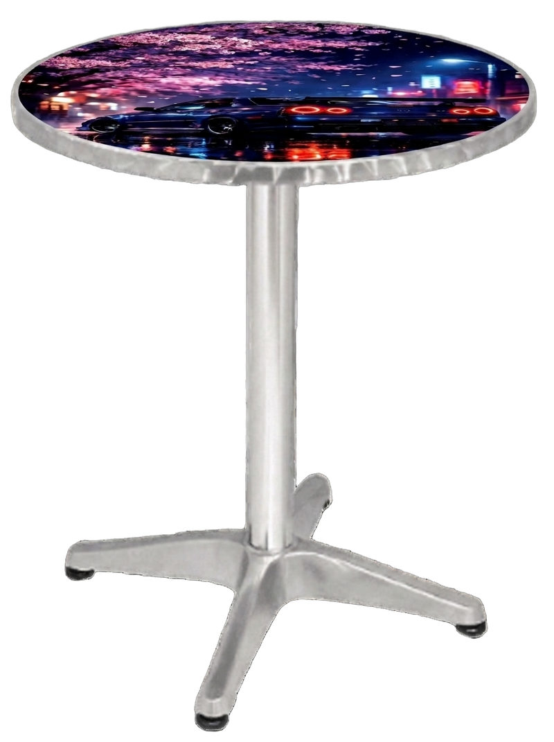 Neon Wet Skyline Bar Table Stainless Steel