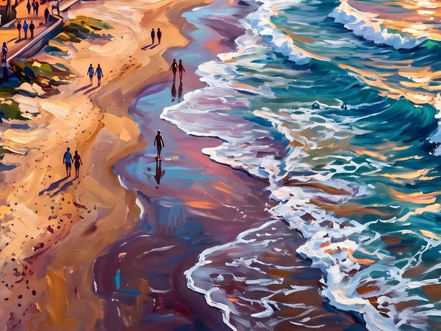 The people on the sand